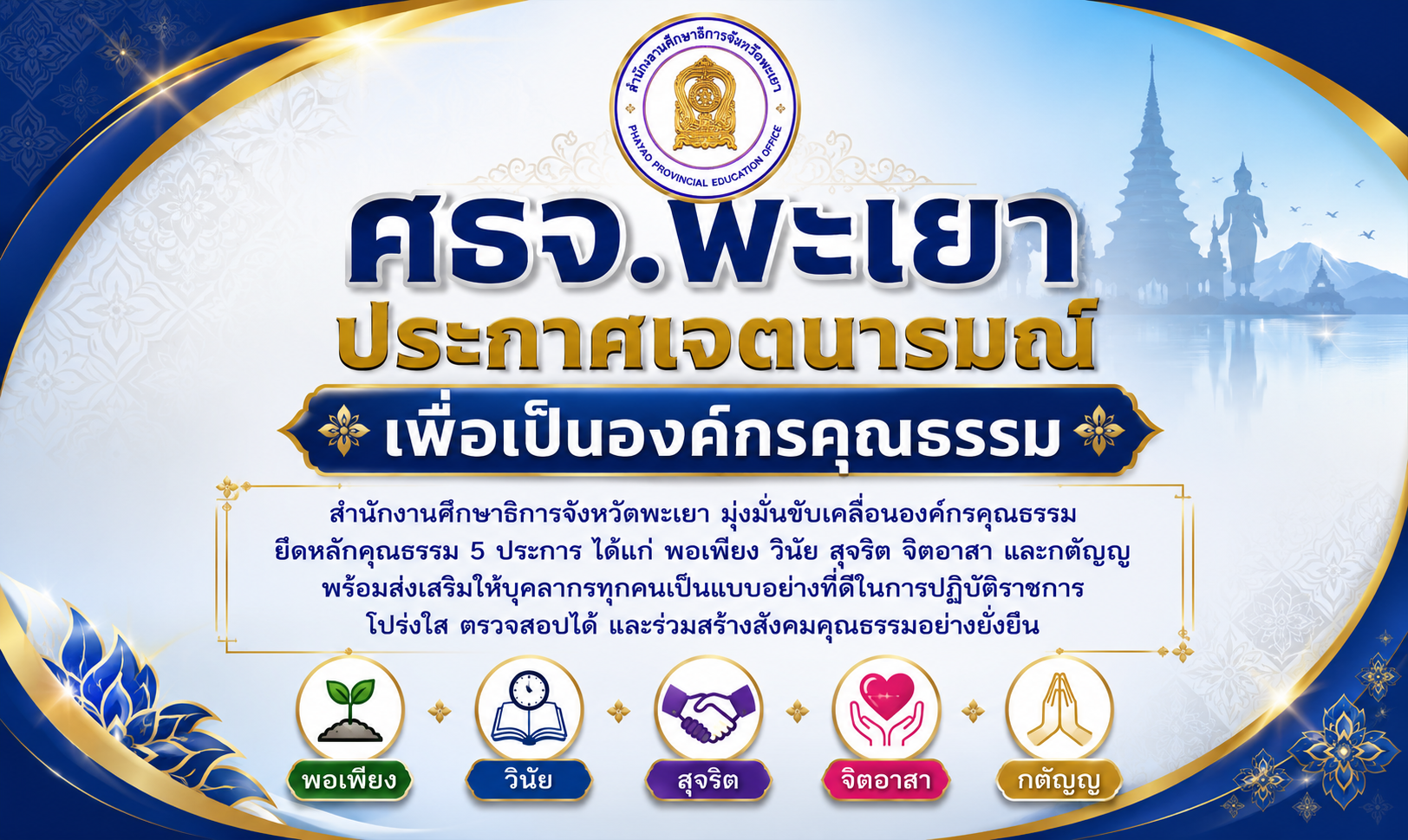 ประกาศเจตนารมณ์องค์กรคุณธรรม